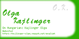 olga kajlinger business card